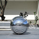 TheLAShop Inflatable Mirror Ball 20"-60" (Iridescent, Gold, Silver, Black Option), 40in Silver Image