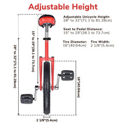 TheLAShop 16 inch Wheel Unicycle Multiple Color Image