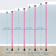 TheLAShop Portable Dancing Pole 50mm Fitness Pole Dance Kit Pink Image