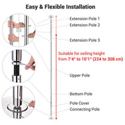 TheLAShop 9 ft Spinning Dancing Pole with Light Image