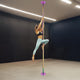 TheLAShop 10 ft Spinning Strip Pole Kit Removable 45mm Mermaid Multi-color Image
