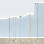 TheLAShop 12ft Brass Pole Spinning & Static Dancing Pole Golden Image