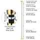 TheLAShop Brass Pole Spinning & Static Dancing Pole Golden Image