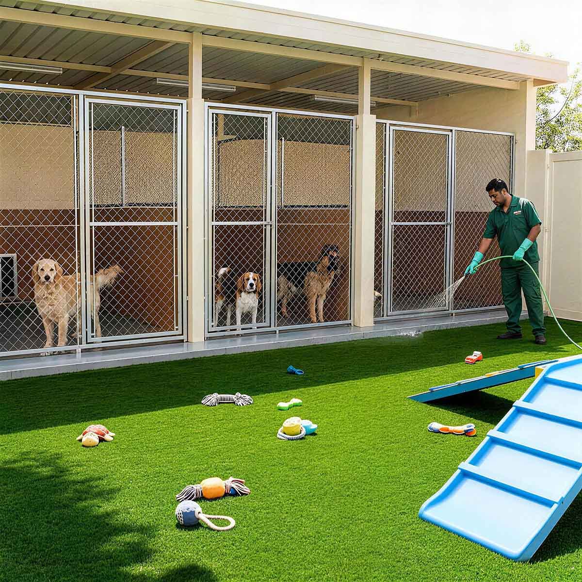 TheLAShop Dog Run Turf Outdoor Kennel Artificial Grass (3/8