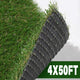 TheLAShop Bulk Realistic 0.8" Artificial Grass Roll, Xeriscaping Turf, 4x50ft Tan Thatch Image