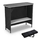 TheLAShop Folding Counter Bar Table with Storage for Outdoor Pub, Glitter 39in Image