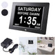 TheLAShop 8" Large Digital LED Day Clock Time Calendar 6-Alarm Image