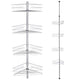 TheLAShop Tub Shower Corner Caddy Shelf Tension Pole w/ Baskets Color Opt, Chrome Image