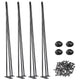 TheLAShop 34" Hairpin Legs Set of 4, 3-Rod Steel, Black Image