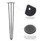 TheLAShop 34" Hairpin Legs Set of 4, 3-Rod Steel, Black Image