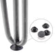 TheLAShop 34" Hairpin Legs Set of 4, 3-Rod Steel, Raw Steel Image