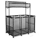 TheLAShop Steel Pool Float Storage Rolling Mesh Toy Raft Bin, 210 Gal+2nd Tier Black Image