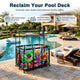 TheLAShop Steel Pool Float Storage Rolling Mesh Toy Raft Bin Image