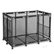 TheLAShop Steel Pool Float Storage Rolling Mesh Toy Raft Bin, 210 Gal Black Image