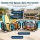 TheLAShop Solidly-Built PVC Pool Float Storage Rolling Mesh Toy Raft Bin Image