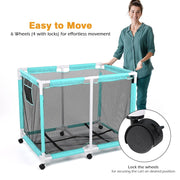 TheLAShop Pool Float Storage Mesh Toy Raft Bin Thick Frame 48x33x39 Image