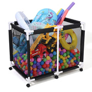 TheLAShop Pool Float Storage Mesh Toy Raft Bin Thick Frame 48x33x39, Black Image