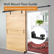 TheLAShop Set(2) Wall Mount Carbon Steel Floor Guide for Barn Door Hardware