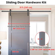 TheLAShop 8ft Sliding Barn Door Track and Rollers Image