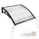 TheLAShop 3ft Window Awning Door Awning Canopy Shade PC, Clear Black Image