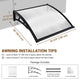 TheLAShop 3ft Window Awning Door Awning Canopy Shade PC Image