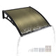 TheLAShop 3ft Window Awning Door Awning Canopy Shade PC, Brown Black Image