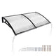 TheLAShop 6.5ft Awning Canopy Window Door Polycarbonate, Clear Black Image