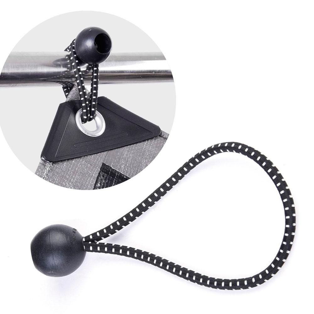 tarp with bungee cords TheLAShop 25pcs 6" 8" 9"L Ball Bungee Cord Fix Canopy Tarp Tent Strap