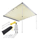 TheLAShop Car Awning 7' 7" x 8' 2" Side Rooftop Shade, Beige Image