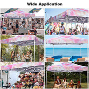 TheLAShop 10x10 Pop Up Canopy Replacement Tie-dyed Pink (9'7"x9'7") Image