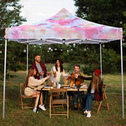 TheLAShop 10x10 Pop Up Canopy Replacement Tie-dyed Pink (9'7"x9'7") Image