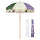 TheLAShop 6 ft 8-Rib Wood Market Umbrella Tilt Palm Springs 5-10yr, Purple Gin Image