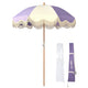 TheLAShop 6 ft 8-Rib Wood Market Umbrella Tilt Palm Springs 5-10yr, English Garden Image