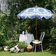 TheLAShop 6ft 8-Rib Wood Patio Umbrella Tilt Food Cart Umbrella, Printed Porcelain Image