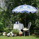 TheLAShop 6ft 8-Rib Wood Patio Umbrella Tilt Food Cart Umbrella, Printed Porcelain Image