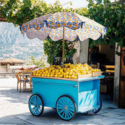 TheLAShop 6ft 8-Rib Wood Patio Umbrella Tilt Food Cart Umbrella Image