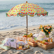 TheLAShop 6ft 8-Rib Wood Patio Umbrella Tilt Food Cart Umbrella Image