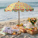TheLAShop 6ft 8-Rib Wood Patio Umbrella Tilt Food Cart Umbrella Image