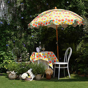 TheLAShop 6ft 8-Rib Wood Patio Umbrella Tilt Food Cart Umbrella, Orange Grapefruit Image
