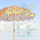 TheLAShop 6ft 8-Rib Wood Patio Umbrella Tilt Food Cart Umbrella Image