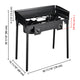 TheLAShop Outdoor Propane Burner with Stand Wind Guard 150,000BTU Image