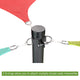 TheLAShop Shade Sail Post Pole Kit (Base Plate, D-Ring & Clamp) Image