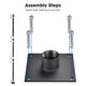 TheLAShop Shade Sail Post Pole Kit (Base Plate, D-Ring & Clamp) Image