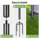 TheLAShop 10 ft Sun Shade Posts Aluminum String Light Planter Poles 2ct/pk Image