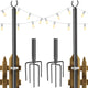 TheLAShop 10 ft Sun Shade Posts Aluminum String Light Planter Poles 2ct/pk Image
