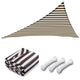 TheLAShop 20' Triangle Sun Shade Sail Patio Deck Outdoor Wind Tarp, Brown White Image