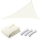 TheLAShop 20' Triangle Sun Shade Sail Patio Deck Outdoor Wind Tarp, Off White Image