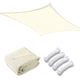 TheLAShop 20'x16' Rectangle Outdoor Sunshade Sail Patio, Off White Image
