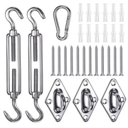 TheLAShop Fixing Hardware Kit Stainless Steel Pad Eye Turnbuckle Carabiner, 6 Image