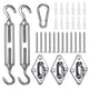 TheLAShop Fixing Hardware Kit Stainless Steel Pad Eye Turnbuckle Carabiner, 6 Image